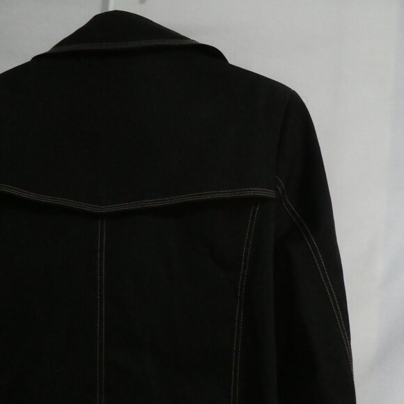 Limited Edition - FENNELLI | size 14 | Long Black Lightweight Trench Coat - Picture 11 of 16